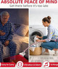 Bedside Alarm For Seniors With Wireless Motion Sensor And Five Volume Levels For Fall Prevention Dementia Care Portable Caregiver Pager That No Touch Alerts Caregivers Quickly When The Patient Moves Or Tries To Get Up, bedside and receiver set