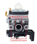 Front view of Beefed-Up GX25 GX35 Carburetor Kit For Honda FG100 FG110 HHT25S HHT35S showing dimensions and parts details