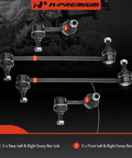 Set Of 4 Front And Rear Sway Bar Links Kit Stabilizer Links For Mitsubishi Outlander Lancer Eclipse Cross Avenger Caliber Sebring