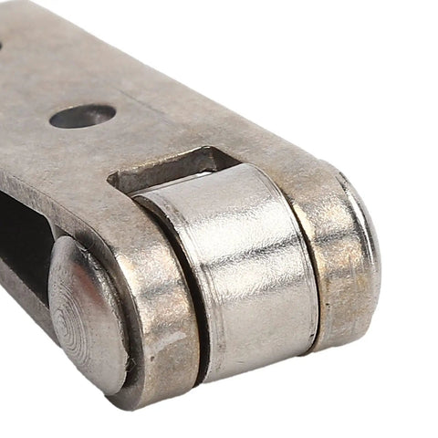 Close-up of Stainless Steel Frameless Folding Window Hinge Heavy Duty Butt Hinge for Cabinet Doors Polished Finish