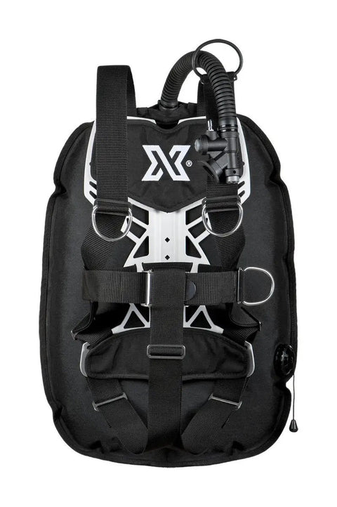 Front view of Ghost Standard Scuba Diving BCD for Single Tank with Large Backplate and Two Ten Pound Weight Pockets