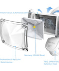 Interior view of Three Head LED Outdoor Flood Light With Motion Sensor showing filter lens, OSRAM bead, and detection head.