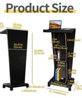 Roll Smooth On Any Stage With This Legit Durable Wooden Lectern Featuring A Slant Top Built Tough For Church Pulpits Or Gigs While Giving Hella Desk Space For Your Laptop In Classic Red size and dimensions