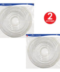 Two Jumbo White Paper Lanterns, 30 Inch Diameter, Assembly Required, Durable White Paper With Metal Supports Inside, displayed in packaging