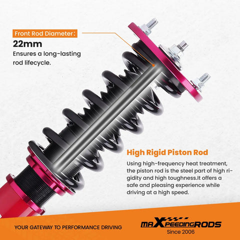 Coilovers For Honda Accord 1990-1997 Dx Ex Lx CB7 CD5 CD7 And Acura CL 1997-1999 Height Adjustable Suspension Struts