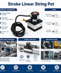 Stroke Linear String Pot Encoder Sensor For Draw Wire Systems overview with features, applications, and technical details