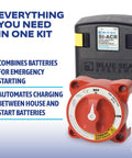 Add A Battery Kit 120A Dual Circuit System With Automatic Charging Relay and Switch for starter and house banks for boats and RVs