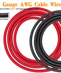 6 AWG Tinned Copper Battery Wire Kit With 13.1 Ft Red And Black Power Cables UL1015 CSA Approved Includes Two 6.5 Ft Cables, Six Three-Eighths Inch Lugs, Six Five-Sixteenths Inch Lugs, Heat Shrink Tubing, OFC Welding Cable For Inverters And Boats, coiled red and black wires