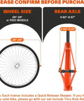 Diagram of Magnetic Indoor Bike Trainer Stand For 26 To 28 Inch And 700C Wheels Six Level Resistance You Can Dial In Quick Release Skewer