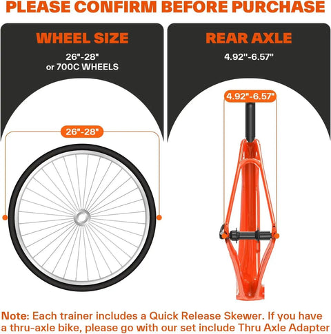 Diagram of Magnetic Indoor Bike Trainer Stand For 26 To 28 Inch And 700C Wheels Six Level Resistance You Can Dial In Quick Release Skewer