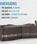 Durable 26 Inch Bike Inner Tube With Butyl Rubber And Schrader Valve For Quick Inflation Easy Installation And Reliable Performance