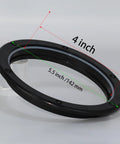 Rock Solid Two Pack Black 4 Inch Round Non Slip Marine Deck Hatch With Detachable Cover And Top Shelf Rubber Seal For Yachts Boats Kayaks And Rv Uv Resistant Abs with measuring indicators.