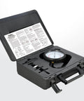 PESIKO 6-piece vacuum and pressure gauge kit in black hard case with dial gauge and instruction sheet
