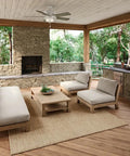 Outdoor porch with Matheston Indoor Outdoor Ceiling Fan With Light And Pull Chain Control, Ultra Quiet Whisper Wind Motor