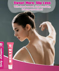 Dancer applying All Day Sweat Proof Body Adhesive for clothes with strong hold and water wash off for secure wear and comfort.