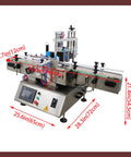 Straight Up Desktop Auto Labeler fits round square hex bottles, 28.3in height, accurate labeling, and fast processing features.