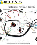 All In One ATV Wiring Harness Kit For 50cc To 150cc Go Karts Scooters And Pit Bikes GY6 Compatible Includes Magneto Stator