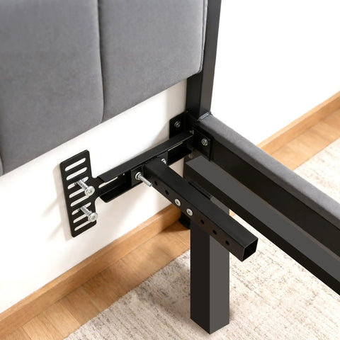 2 Pack Adjustable Headboard Brackets Universal Bed Frame Connectors Heavy Duty Wall Mount Supports Fit King Queen Double Sizes Bulletproof Stability Zero Sweat Install For Bedroom Refreshes installed on bed frame