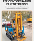 No Fuss Mini Hydraulic Water Well Drilling Rig 200 Meter Deep Borehole Drill compact track mounted with pump and engine.