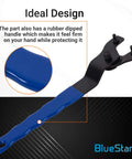 Upgraded SEWA20 Grinder Wrench with rubber grip, adjustable lock nut spanner fits 0.5 to 1.6 inch grinders, side view