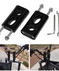 Black 7/8 Inch Handlebar Risers Clamp for Dirt Bikes 22mm Mount with tools, fits Razor MX Series and others, in heavy duty aluminum.
