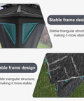 12x16 Hardtop Gazebo With Galvanized Steel Double Roof Heavy Duty Outdoor Pavilion With triangular frame design detail
