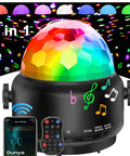 Lit Party Ready Mini Disco Ball With Bluetooth Speaker, Sound Activated LED Lights, and 3 In 1 Remote Control Night Light