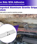 Dishwasher Mounting Bracket Kit For Granite And Solid Surface Counters with adhesive gripper attached to granite.