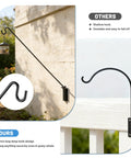 Rock Solid Adjustable Deck Hook Wall Pole Extending Twenty Eight To Forty Three Inches For Backyard Display of bird feeder hanging securely.