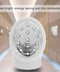 Slick Rechargeable Emergency Light Featuring Auto Trigger For Power Outages US Plug shown in illuminated hallway.