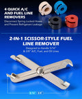 26 Piece Fuel Line Disconnect Tool Set Master Quick Disconnect Kit with 4 quick A/C and fuel line removers
