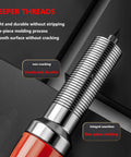 Close-up of heavy duty cylinder from 50 Ton Hydraulic Gear Puller Kit With 3 Jaw And 2 Jaw Sets, wheel bearing separator.