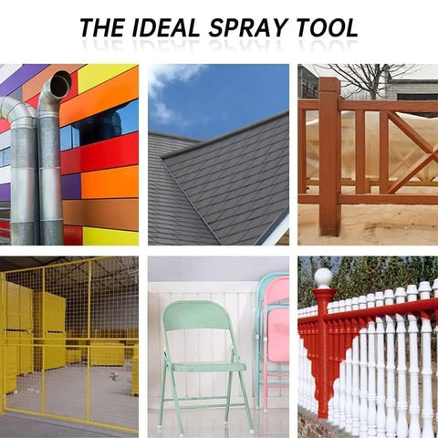 Ready Roll Slick Portable Electric Electrostatic Paint Spray Gun With Five Stage Kit displayed on various surfaces and projects.