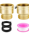 Brass Vacuum Breaker Set 2 Pack Three Quarter Inch GHT Anti Siphon Bib Valve For Outdoor Faucet RV Hose Connection Backflow Preventer