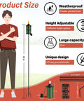 Outdoor Metal Torch Set Six Pack 59 Inch Citronella Garden Torches With 3 Prong Grounded Stake 16oz Fuel Wick Long Lasting
