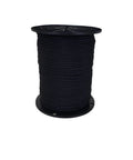Heavy Duty Black Shock Cord Bungee Rope 500 Feet Spool Three Sixteenth Inch Marine Grade Polyester Jacket UV Resistant