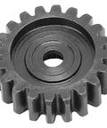 Close-up of steel gear from Five Piece Steel Servo Spur Gear Set With 24 Tooth Internal Spline, 0.8 Modulus For Precision Drive Systems.