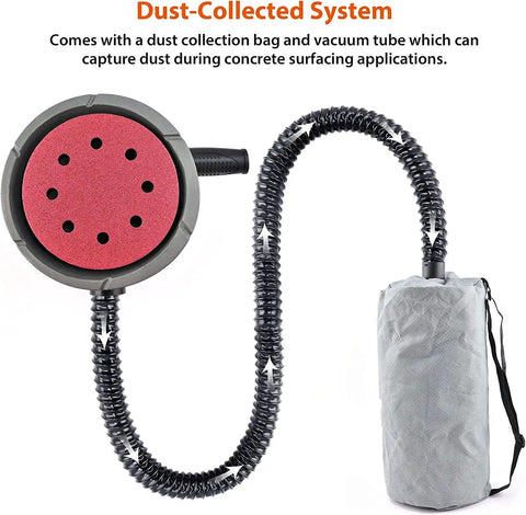 Electric Drywall Sander With Vacuum For Dustless Sanding, 710W unit with dust collection bag and vacuum tube