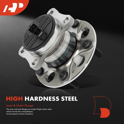 Beefed Up Two Pack Rear Wheel Bearing And Hub Assembly With ABS For Hyundai Elantra 2017-2020 And Kona 2018-2023, side view