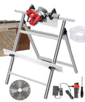 Heavy Duty 1200W Wet Tile Chamfering Machine with stable base, cutting blade, and accessories for smooth bevel trimming.