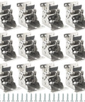 12 piece heavy duty folding table leg brackets with screws