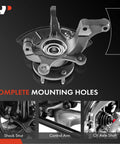 Two Front Left And Right Steering Knuckle And Wheel Bearing Hub Assembly For Ford Escape And Mazda Tribute 2001 To 2004 SUV