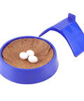 Bird Breeding Nest Kit With Egg Mats And Pigeon Stand Set includes nest with mat and white plastic eggs, easy entry.