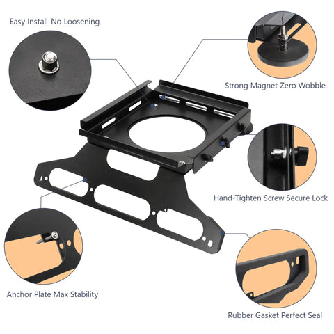 Starlink Mini Mount For Ford F Series Trucks F150 2015 And Up And F250 To F550 2017 And Up, rust-proof stainless steel bracket details