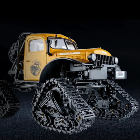 RC truck with All Terrain Caterpillar Track Set 2Pcs For 1/18 FCX18 And 1/24 FMS RC Trucks Beefed Up Replacement Parts
