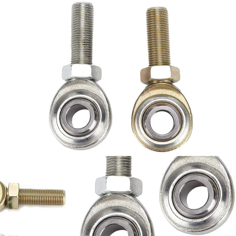 Heavy Duty Rod End Bearings 1/2 Inch 20 RH and LH Threads Beefy Heim Joint Set for Cars Boats ATVs Motorcycles 2 Pack with High Load Capacity and 12,200 Lb Lateral Support, stainless steel rod ends
