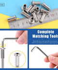 M6 Hex Drive Socket Head Cap Screws Kit with M4 hex wrench and barrel nuts for furniture assembly