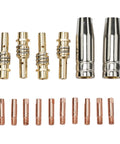 Pro Grade TIG Welding Nozzles And Collets Kit For 15AK Torch With High Conductivity Copper Tips And Holders, MIG MAG Ready