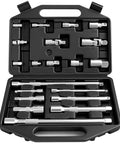 20 Piece Socket Extension Bar Set With One Quarter Inch, Three Eighths Inch And One Half Inch Drives in a black case