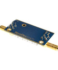 Barebones GOES LNA and SAW Filter Module for NOAA Weather Satellites showing dual connectors and PCB design